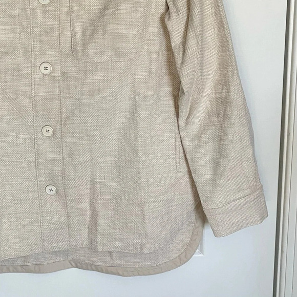 Banana Republic Canvas Shirt Jacket shacket cream 29819 - Picture 8 of 16